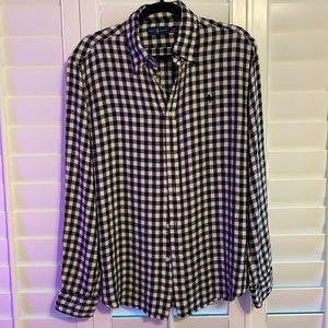 Ralph Lauren button down checkered women’s shirt